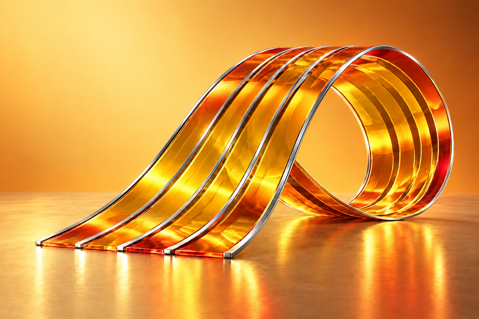 Orange and yellow glass bridge, a symbol of connected delivery